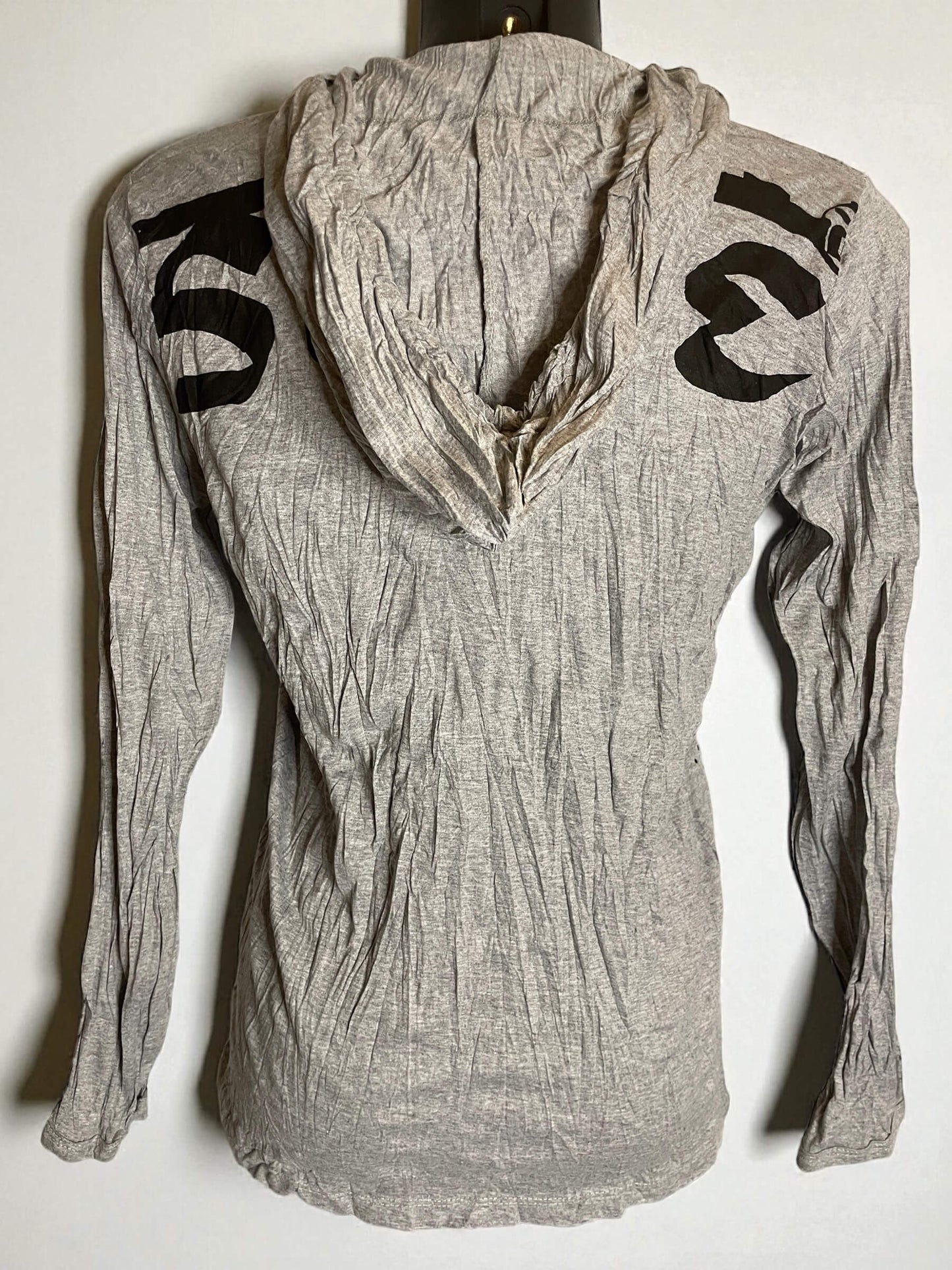 Hood donna Sure in cotone stropicciato — cappuccio leggero con stampa mandala & motivi lotus