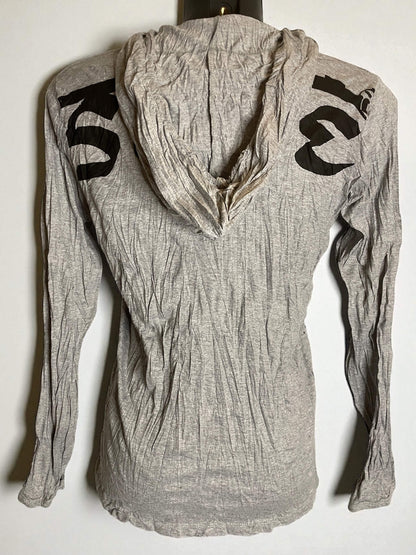 Hood donna Sure in cotone stropicciato — cappuccio leggero con stampa mandala & motivi lotus