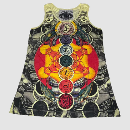 Canottiera donna chakra full-print • Canottiera psichedelica in cotone - ql maglie
