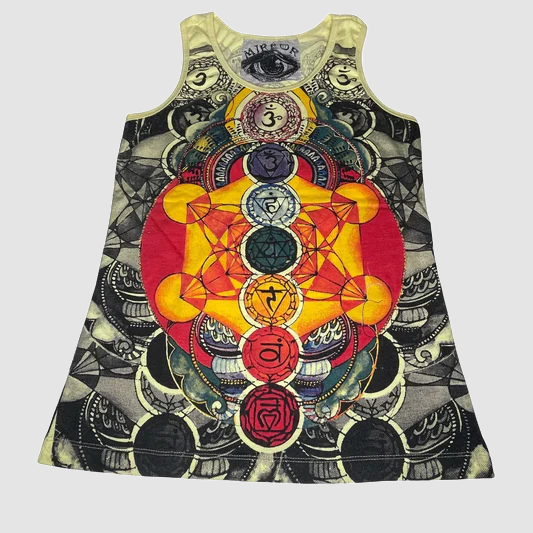 Canottiera donna chakra full-print • Canottiera psichedelica in cotone - ql maglie