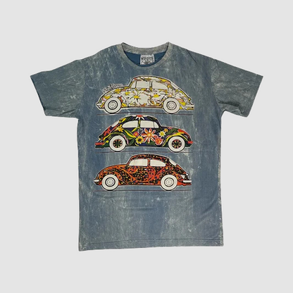 Maglietta Unisex “Triple Beetle” — Stampa Maggiolini Floreali | Effetto Vintage - ql maglie