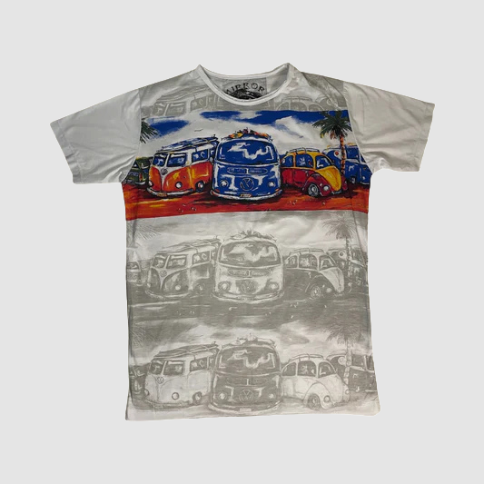T-shirt Unisex “Surf Caravan” – Maglietta Full-Print Furgoncini Vintage - ql maglie
