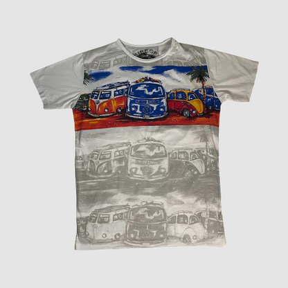 T-shirt Unisex “Surf Caravan” – Maglietta Full-Print Furgoncini Vintage - ql maglie